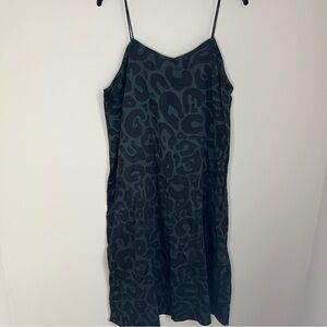 Chalmers green black animal print nightgown midi cotton women’s large/12 pajamas